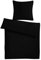 Carpe Sonno Biber Bettwäsche 200x220 cm Baumwolle - 2tlg Bettwäsche Winter - Set aus Deckenbezug mit Reißverschluss + Kissenbezug - Flauschige Winter Bettwäsche Flanell - Schwarz