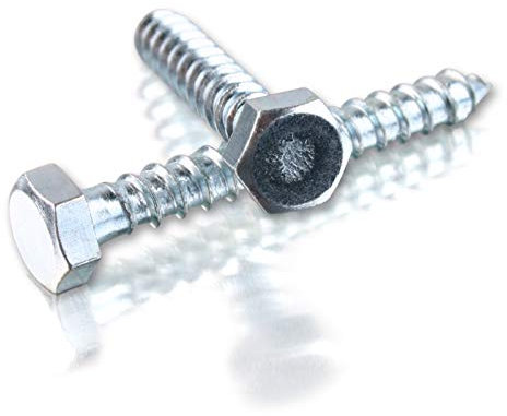 100 Stück M8 x 100 mm Sechskant Holzschrauben DIN 571 verzinkt Schlüsselschrauben Holz Schrauben Schraube