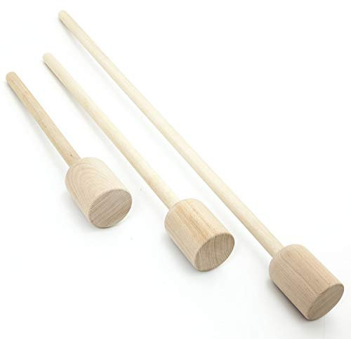 HolzFee Krautstampfer Sauerkrautstampfer Holzstampfer Stampfer Buchenholz Auswahl (40 cm)