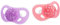 Twistshake Baby-Schnuller – 2er-Pack | Kieferorthopädische Form | Ultraleicht | Weicher Silikonsauger | BPA-frei | Geeignet für Babys im Alter von 0–6 Monaten | Rosa Lila