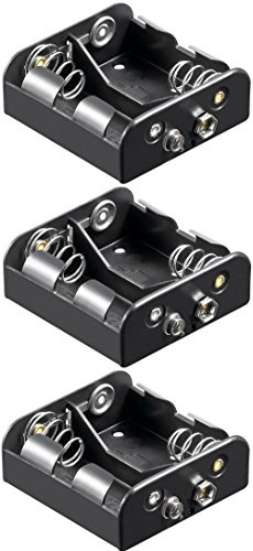 3er Set WireThinX 2X C (Baby) Batteriehalter Druckknopf