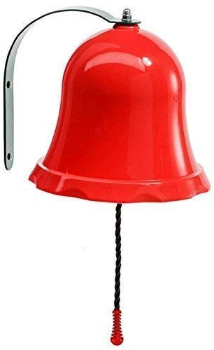 Loggyland Schiffsglocke Glocke für Spielturm, Baumhaus, Kinderzimmer, Essensklingel oder Klingel für Spielhaus - Farbe rot