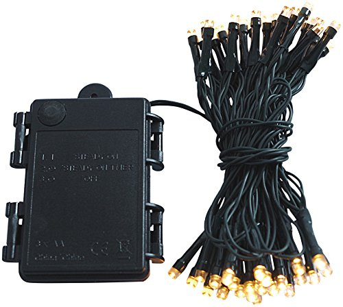 Led Lichterkette Batterie 24 48 96 mit Timer grünes Kabel für innen und außen (48er)