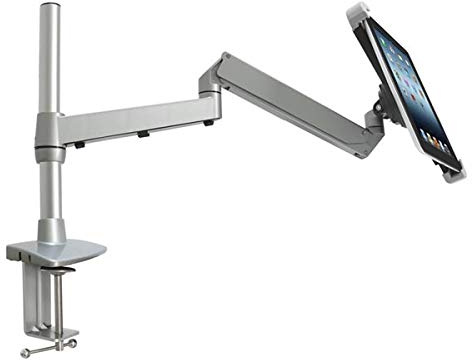 System-S Universal Tischhalterung Halter mit Schwenkarm Flexibel Ständer Stand mit Tischklemme für Tablet PC ebook Reader