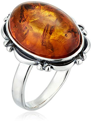 HolidayGiftShops - Sterling Silber 925 Baltischer Bernstein Ring