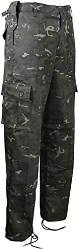 Kombat UK Men's Combat Trousers, Multicoloured (Btp Black), 42