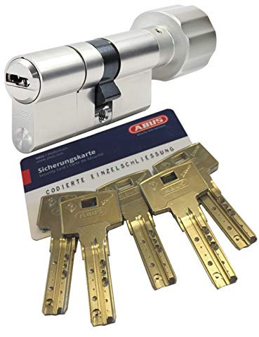 ABUS Bravus.3000 MX Knaufzylinder mit Sicherungskarte und 5 Schlüssel, Länge (a/b) 30/K30mm (c=60mm) K=Knaufseite, modulare Bauweise MX erhöhter Bohr/Zieh- u. Abreißschutz