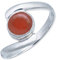 Ring 925 Silber Karneol orange roter Stein Edelstein echt Silber Damen Sterling Silber Geschenk (MRG-003-16-(54))