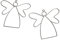 RAYHER HOBBY Rayher 24095000 Draht Engel, 13 x 12 cm, 2 Stück, Engel aus Metalldraht, Drahtengel, Form zum Umwickeln, Basteln, Dekorieren, Silber