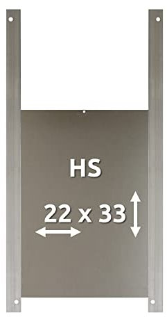AXT-Electronic Alu-Hühnertür/Hühnerklappe, Größe S, 22x33cm, für Elektronische Pförtner, Aluminium-Konstruktion, passend für kleine bis mittelgroße Hühnerrassen, einfache Montage, Marderschutz