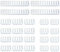 upHere 24 Pieces Set Cable Combs= 24-p x 4, 8-p x 12, 6-p x 8 Cable Comb for 3 mm Cable Gesleeved Up to 3.4 mm/0.13inch) White