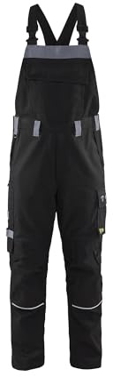 Blaklader 28611516 ANTI-FLAMMEN-LATZHOSE, Schwarz/ Grau, grootte D124