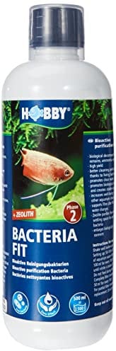 HOBBY Aquaristik Bacteria Fit I 500 ml I bioaktive Reinigungsbakterien für Aquarien I Wasseraufbereiter zum biologischen Abbau von Futterresten, Ammonium und Nitrit I natürliche Wasserreinigung