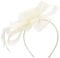 Fascinator Damen Mädchen Haarspange Feder Blumen Haarklammer Tea Party Kirche Haarreif Hochzeit Brautschleier Vintage Haarschmuck Mesh Stirnband mit Hair Clip für Halloween Fasching Karneval