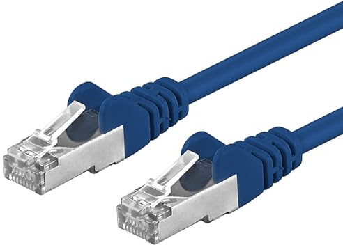 PremiumCord Netzwerkkabel, Ethernet, LAN & Patch Kabel CAT6a, 10Gbit/s, S/FTP PIMF Schirmung, Schnell flexibel & Robust RJ45 Kabel, AWG 26/7, Kupferkabel 100% CU, Blau, 3m