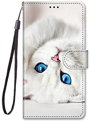 Nodigo für iPhone SE 2020 2022/iPhone 8/iPhone 7/iPhone SE3 Leder Hülle Magnetisch Kickstand mit Kartenfach Tier Muster Motiv Lustig Design Silikon Hüllen Handyhülle Tasche Case Mädchen Damen - Katze