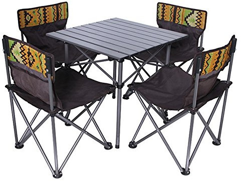 RH-HPC Outdoor-Stuhl Outdoor Klapptisch und Stuhl Set Aluminium Strandstühle und fünf Sätze von tragbaren Lagerung Barbecue Tisch und Stuhl Kombinationsausrüstung Campinghocker