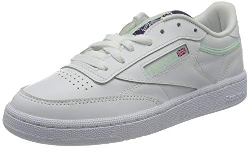 Reebok Damen Club C 85 Laufschuhe Sneaker, Ftwr White Dark Orchid Aqua Dust, 37.5 EU
