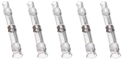 WeltiesSmartTools 100 Lötverbinder Weiß 0,25-0,5 mm2 mit Schrumpfschlauch & Zinn wasserdicht-Ring für KFZ Modellbau Kabel-Reparatur ohne Lötkolben ohne Crimpzange