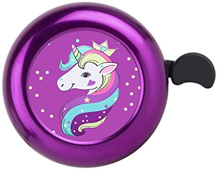 Campanello per bicicletta con unicorno, per bambini, ragazze, ragazzi, dimensioni regolabili, accessorio per bici per adulti, donne e uomini, suono chiaro