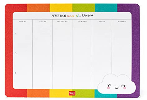 Legami - Mouse Mat in Paper and Block-Notes, 25x17 cm, 55 Detachable Sheets, FSC Certified Paper, Made in Italy, Rainbow