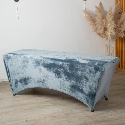 Untitled Verlängerter Liegenbezug für Massagebett | Bezug | Velours | Spannbetttuch für alle gängigen Kosmetikliegen Massageliegen Couches (Blaugrau, 70 x 190 cm)