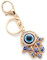 ZHSH Hamsa Hand Schlüsselanhänger für Autoschlüssel, Evil Eye und Turkish Eye Glücksbringer (Gold)