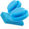 detailmate Polierset Autopflege Bundle - 2X Handpolierschwamm - blau, Ø 130x50mm - Polierpad Applikator für Hand Politur, Wachs, Pflege & Versiegelung - Made in Germany + Mikrofaser Poliertuch
