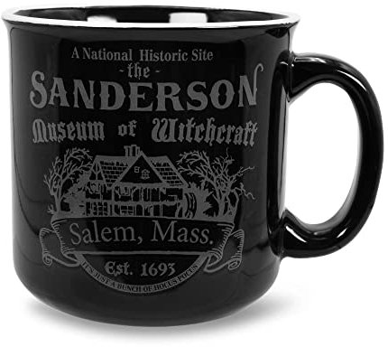 Disney Hocus Sanderson Museum Keramiktasse mit Camper, BPA-freie Reise-Kaffeetasse für Espresso, Koffein, Kakao, Getränke, Heim- und Küchenutensilien, Fassungsvermögen: 590 ml