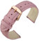 ANNEFIT Uhrenarmband 20mm Leder mit Edelstahl Roségold Schnalle, Schnellverschluss Armband mit Weich Gepolstert für Herren Damen (Rosa)