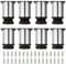 STARVAST 8 Pièces Pieds de Meubles Réglables 80 MM de Hauteur Les Pieds d'Armoire, Pieds de Meubles Ronds Acier Inoxydable Brossé Canapé Jambe Table Pieds, Hauteur Réglable 0-10 MM