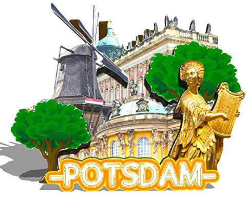 Deutschland Potsdam Magnet Kühlschrankmagnet Holz 3D Sehenswürdigkeiten Reise Sammlerstück Souvenirs Dekoration handgefertigt -293