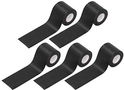 5 Stück Isolierband für Klimaanlage 11m × 6cm PVC Hochwertiges Isolierband Klimaanlagen Rohrband Klebeband Rohrbinderiemen zum Schutz, Bündeln und Reparieren von Kabeln (Schwarz)