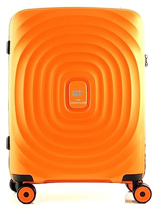 Von Cronshagen Reisetrolley Mogens | Stabiler Koffer in verschiedenen Größen | Hartschalenkoffer aus stabilem Material | mit TSA Zahlenschloss | Reisekoffer (orange, S - Handgepäck)