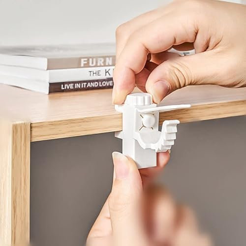 Labstandard Support De Pince Porte-Rideaux 2Pcs Barre Transversale Réglable Tringle à Rideaux en Plastique pour Stockage De Serviette Crochet pour Organisateur