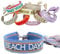 LS-LebenStil Exklusives Statement Armband Quasten besticktes Boho Canvas Webarmband (Beach Days Blau Weiß Orange)
