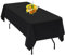 1 Packung Schwarze Polyester-Tischdecke für 1,8 m große rechteckige Tische, 153 x 260 cm Polyester-Stoff-Tischdecke, knitterfrei, waschbar, für Hochzeit, Geburtstag, Party, Bankett-Dekoration