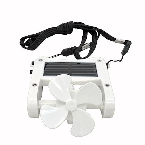 Homoyoyo Ventilateur De Refroidissement Usb Solaire à Pince Mini Pour Alpinisme Camping Blanc