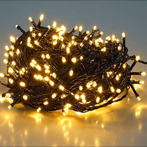 SALCAR 5m 50er LED Lichterkette Weihnachtsbaum, Christbaumbeleuchtung Außen Wasserdicht Lichterkette mit 8 Modi und Memory für Innen Garten Balkon Tannenbaum, Warmweiß