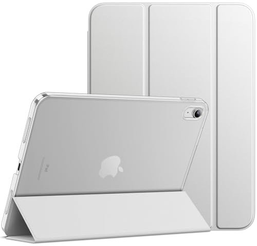 JETech Hülle für iPad (A16) 11./10. Generation (2025/2022), Dünn Ständer Harter Rücken Abdeckung Schutzhülle mit Auto Schlafen/Wachen (Silber)