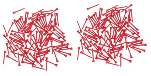 Toddmomy Zubehörteil 200 Stück Übungsmatten-Tees Trainings-Tees Sport-Tees Übungs-Tees Driving Range-Tees Outdoor-Tees Einfache Tees Schutz-Tees Holznägel Golfball-Studs Tee