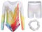Adigau Mädchen Turnanzug Turnshorts Haarband Set Langarm Ballettbody mit Sport Shorts Ballettanzug Turnbody Sport Trikotanzug Gymnastik Trikot Leotards B1 11-12 Jahre