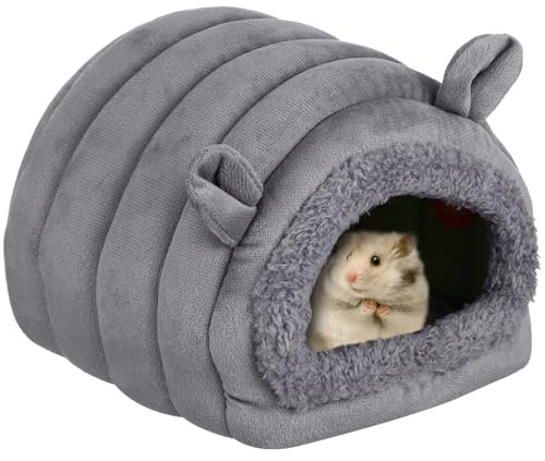 POPETPOP Hamsterbett für Kleine Tiere Warmes Hamsterhaus und Kuschelhöhle für Meerschweinchen Waschbar Geeignet für Hamster Meerschweinchen Chinchillas und Andere Nager