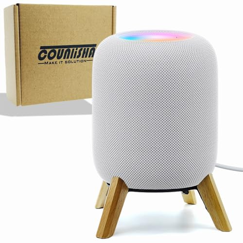 Real Wood Stand for homepod 2nd gen 2023,Tripod Accessories for Sound Better,Secure Stable Wooden Mount Holder for Home pod 2nd (White Oak)