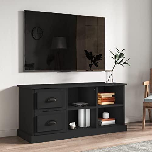 ZQQLVOO Mobile libreria e porta tv Mobile camera Mobile Porta TV Nero 102x35,5x47,5 cm in Legno Multistrato