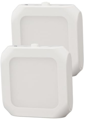 Naroote Plug-in-Bewegungssensor-LED-Nachtlicht, 2-Pack Warm Lighting Plug-in-Bewegungssensor Nachtlicht mit Automatischem Twilight-Sensor für Treppenhaus (EU-Stecker)