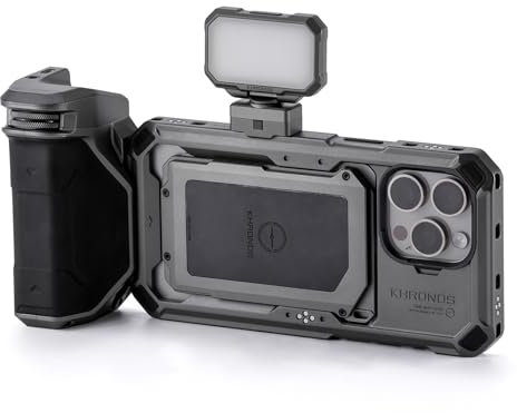 Tilta Khronos Basic Kit kompatibel mit iPhone 15 Pro Max – Space Gray | Handyhülle, Kühlventilator, ND-Filter, PD-Fokusgriff