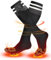 Powate Beheizbare Socken, Beheizte Socken Herren Damen mit 7,4V 6000mAh mit Akku Beheizte Socken, 3 Einstellbarer Temperatur, Skihandschuhe Für Winter Skifahren, Motorrad, Radfahren, Wandern,Schwarz,L