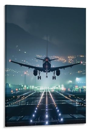 UNRXJZLVM Personenflugzeuge Poster, DekoRatteives Gemälde, Leinwand, Wandkunst, Wohnzimmer, Poster, Schlafzimmer, Gemälde 12x18inch(30x45cm)