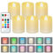 LDUMODUW LED teelichter mit Timer, mit Fernbedienung, 4H/8H Timer,2 Modi,Multifarbe elektrische teelichter Kerzen für Halloween,Weihnachten,Hochzeit Deko,Party,Hochzeit Tischdekoration,6 Stück